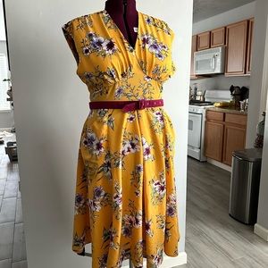 Miss CandyFloss Yellow Floral Dress